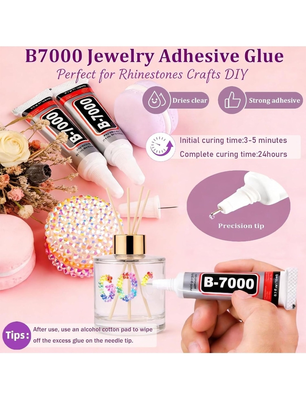 48-Color Rhinestone Gem Kit - Multicolor Craft Gems - Picture 3 of 4